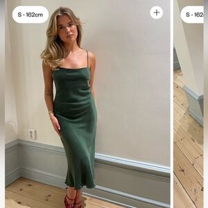 Djerf Avenue Green Midi Dress